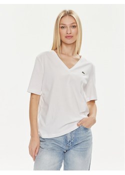 Lacoste T-Shirt TF7300 Biały Regular Fit ze sklepu MODIVO w kategorii Bluzki damskie - zdjęcie 181137506