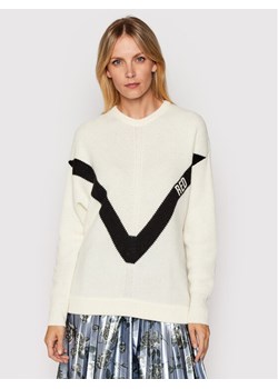 Red Valentino Sweter WR0KC08R66R Beżowy Relaxed Fit ze sklepu MODIVO w kategorii Swetry damskie - zdjęcie 181137556