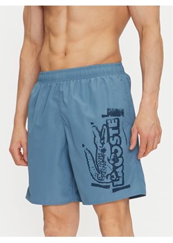 Lacoste Szorty kąpielowe MH9135 Niebieski Regular Fit ze sklepu MODIVO w kategorii Kąpielówki - zdjęcie 181137589