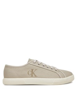 Calvin Klein Jeans Tenisówki Ess Vulc Low Cv Mg Wn YW0YW01762 Beżowy ze sklepu MODIVO w kategorii Trampki damskie - zdjęcie 181137629