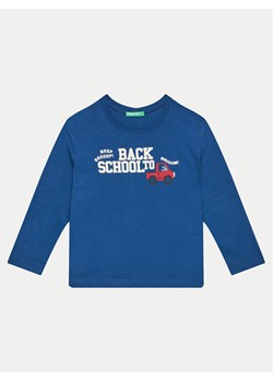 United Colors Of Benetton Bluzka 3I1XG10FL Granatowy Regular Fit ze sklepu MODIVO w kategorii T-shirty chłopięce - zdjęcie 181137757