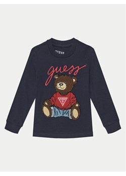 Guess Bluzka L5RI32 K8HM4 Granatowy Regular Fit ze sklepu MODIVO w kategorii Bluzki dziewczęce - zdjęcie 181137819