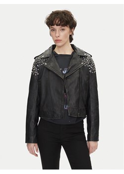 Pepe Jeans Kurtka skórzana Fantasy PL402523 Czarny Regular Fit ze sklepu MODIVO w kategorii Kurtki damskie - zdjęcie 181138239