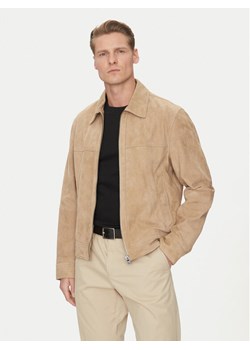 BOSS Kurtka skórzana H-Malbano5 50528014 Beżowy Regular Fit ze sklepu MODIVO w kategorii Kurtki męskie - zdjęcie 181138546