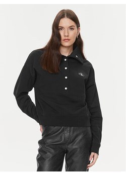 Calvin Klein Jeans Bluza J20J222550 Czarny Regular Fit ze sklepu MODIVO w kategorii Bluzy damskie - zdjęcie 181138547