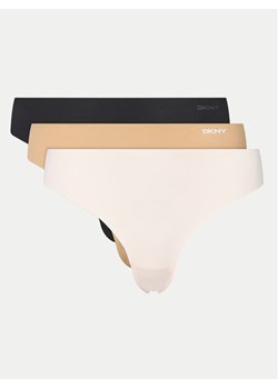DKNY Komplet 3 par stringów DK5026BP3 Biały ze sklepu MODIVO w kategorii Majtki damskie - zdjęcie 181138638