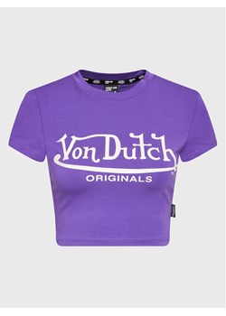 Von Dutch T-Shirt Arta 6230047 Fioletowy Regular Fit ze sklepu MODIVO w kategorii Bluzki damskie - zdjęcie 181138676
