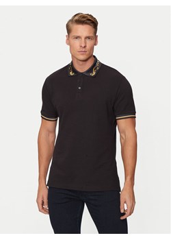 Versace Jeans Couture Polo 77GAGT06 Czarny Regular Fit ze sklepu MODIVO w kategorii T-shirty męskie - zdjęcie 181138729