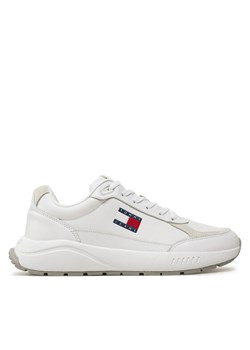 Tommy Jeans Sneakersy Tjm Runner Full Leather Ess EM0EM01445 Biały - id: 0000304447556 - marki Tommy Jeans - 181138837 Tommy Jeans Sneakersy Tjm Runner Full Leather Ess EM0EM01445 Biały ze sklepu MODIVO w kategorii Buty sportowe męskie - zdjęcie 181138837