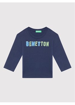 United Colors Of Benetton Bluzka 3ATNC15F2 Granatowy Regular Fit ze sklepu MODIVO w kategorii T-shirty chłopięce - zdjęcie 181138859