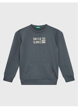 United Colors Of Benetton Bluza 3JLXC107O Szary Regular Fit ze sklepu MODIVO w kategorii Bluzy chłopięce - zdjęcie 181138958