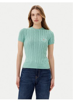 Polo Ralph Lauren Sweter 211895379018 Zielony Slim Fit ze sklepu MODIVO w kategorii Swetry damskie - zdjęcie 181138969
