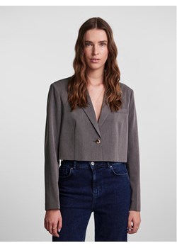 Pieces Marynarka 17141850 Szary Cropped Fit ze sklepu MODIVO w kategorii Marynarki damskie - zdjęcie 181139008
