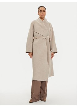 IVY OAK Płaszcz wełniany Carrie Rose IO111048 Beżowy Loose Fit ze sklepu MODIVO w kategorii Płaszcze damskie - zdjęcie 181139249