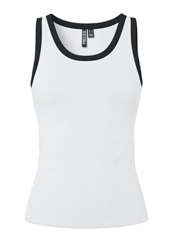 Pieces Top May 17154484 Biały Slim Fit ze sklepu MODIVO w kategorii Bluzki damskie - zdjęcie 181139256