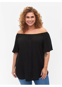 Zizzi Bluzka V00040S Czarny Loose Fit ze sklepu MODIVO w kategorii Bluzki damskie - zdjęcie 181139465