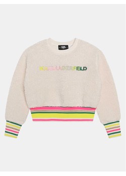 Karl Lagerfeld Kids Bluza Z15460 M Biały Regular Fit ze sklepu MODIVO w kategorii Bluzy dziewczęce - zdjęcie 181139548