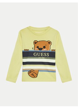 Guess Bluzka N4BI24 I3Z13 Żółty Regular Fit ze sklepu MODIVO w kategorii Bluzki dziewczęce - zdjęcie 181139579