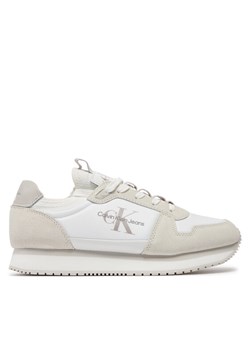 Calvin Klein Jeans Sneakersy Runner Sock Lace Up YM0YM00553 Biały - id: 0000300610305 - marki Calvin Klein - 181139706 Calvin Klein Jeans Sneakersy Runner Sock Lace Up YM0YM00553 Biały ze sklepu MODIVO w kategorii Buty sportowe męskie - zdjęcie 181139706