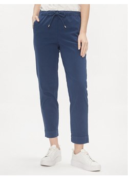 Max Mara Leisure Spodnie materiałowe Terreno 2416131058 Granatowy Regular Fit ze sklepu MODIVO w kategorii Spodnie damskie - zdjęcie 181140187