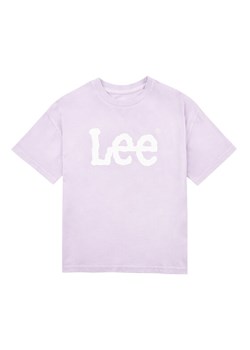 Lee T-Shirt Overdye LEG5080 Fioletowy Regular Fit ze sklepu MODIVO w kategorii Bluzki dziewczęce - zdjęcie 181140309