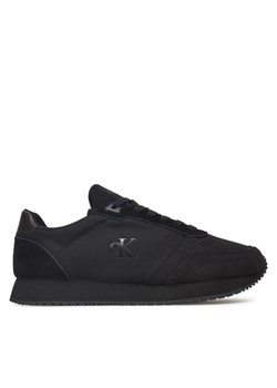 Calvin Klein Jeans Sneakersy Runner Sock Laceup Mg Canvas YM0YM01217 Czarny ze sklepu MODIVO w kategorii Buty sportowe męskie - zdjęcie 181140335