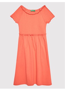 United Colors Of Benetton Sukienka letnia 3IUE0V005 Różowy Regular Fit ze sklepu MODIVO w kategorii Sukienki dziewczęce - zdjęcie 181140419