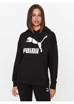 Puma Bluza Classics Logo 530074 Czarny Regular Fit ze sklepu MODIVO w kategorii Bluzy damskie - zdjęcie 181140448