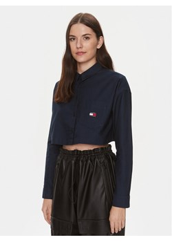 Tommy Jeans Koszula Badge DW0DW17345 Granatowy Relaxed Fit ze sklepu MODIVO w kategorii Koszule damskie - zdjęcie 181140548