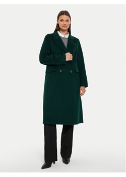 Tommy Hilfiger Płaszcz wełniany WW0WW42621 Zielony Regular Fit ze sklepu MODIVO w kategorii Płaszcze damskie - zdjęcie 181140645