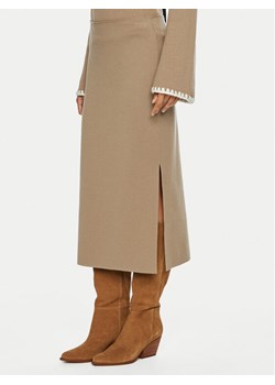 Luisa Spagnoli Spódnica midi Madis 58456 Beżowy Slim Fit ze sklepu MODIVO w kategorii Spódnice - zdjęcie 181140685