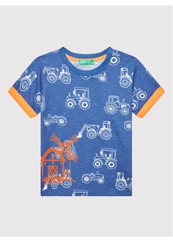 United Colors Of Benetton T-Shirt 3UBTG100U Niebieski Regular Fit ze sklepu MODIVO w kategorii Koszulki niemowlęce - zdjęcie 181141038