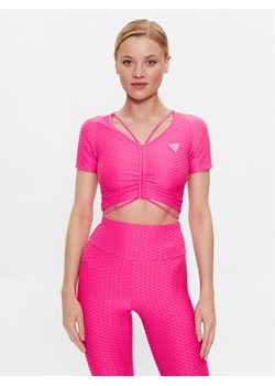 Guess Bluzka Delma V3GP09 KBOA2 Różowy Regular Fit ze sklepu MODIVO w kategorii Bluzki damskie - zdjęcie 181141176