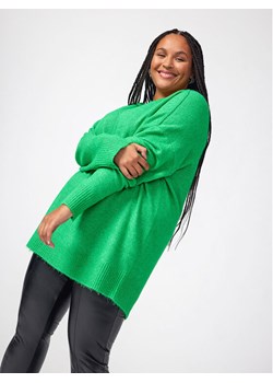 ONLY Carmakoma Sweter 15296177 Zielony Regular Fit ze sklepu MODIVO w kategorii Swetry damskie - zdjęcie 181141248
