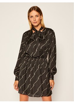 MSGM Sukienka codzienna 2941MDA39 207694 Czarny Regular Fit ze sklepu MODIVO w kategorii Sukienki - zdjęcie 181141275