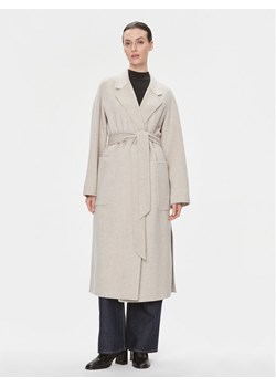 IVY OAK Płaszcz wełniany Celia IO1123F1046 Beżowy Loose Fit ze sklepu MODIVO w kategorii Płaszcze damskie - zdjęcie 181141399