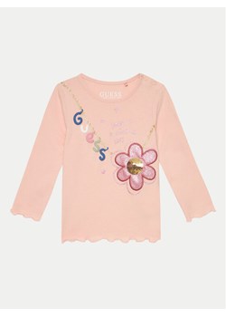 Guess Bluzka K4YI19 K6YW4 Różowy Regular Fit ze sklepu MODIVO w kategorii Bluzki dziewczęce - zdjęcie 181141565