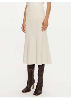 Calvin Klein Spódnica midi K20K207688 Écru Regular Fit ze sklepu MODIVO w kategorii Spódnice - zdjęcie 181141687