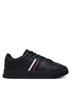 Tommy Hilfiger Sneakersy Modern Cupsole Stripes Lth FM0FM05406 Czarny ze sklepu MODIVO w kategorii Buty sportowe męskie - zdjęcie 181142065