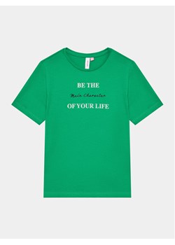 Vero Moda Girl T-Shirt 10285148 Zielony Regular Fit ze sklepu MODIVO w kategorii Bluzki dziewczęce - zdjęcie 181142338