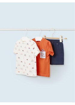 Mayoral Komplet t-shirt, top i spodenki 1645 Kolorowy Regular Fit ze sklepu MODIVO w kategorii Komplety niemowlęce - zdjęcie 181142765