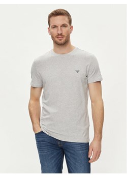 Guess T-Shirt Caleb U97M00 KCD31 Szary Slim Fit ze sklepu MODIVO w kategorii T-shirty męskie - zdjęcie 181142908