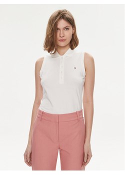 Tommy Hilfiger Polo 1985 WW0WW41794 Biały Slim Fit - id: 0000303426866 - marki Tommy Hilfiger - 181142926 Tommy Hilfiger Polo 1985 WW0WW41794 Biały Slim Fit ze sklepu MODIVO w kategorii Bluzki damskie - zdjęcie 181142926