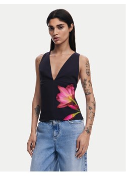 Desigual Top 25SWBW09 Czarny Regular Fit ze sklepu MODIVO w kategorii Bluzki damskie - zdjęcie 181142986