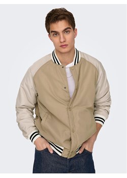 Only & Sons Kurtka bomber 22025423 Beżowy Regular Fit ze sklepu MODIVO w kategorii Kurtki męskie - zdjęcie 181143266