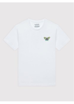 Vans T-Shirt Fly Butter Crew VN0A5LEN Biały Regular Fit ze sklepu MODIVO w kategorii T-shirty chłopięce - zdjęcie 181143279