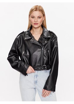Gina Tricot Kurtka z imitacji skóry Amalia 19206 Czarny Regular Fit ze sklepu MODIVO w kategorii Kurtki damskie - zdjęcie 181143338