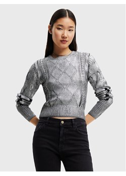 Desigual Sweter Johanna 22WWJF69 Srebrny Regular Fit ze sklepu MODIVO w kategorii Swetry damskie - zdjęcie 181143377