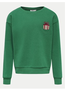 Kids ONLY Bluza Yda Xmas 15280285 Zielony Regular Fit ze sklepu MODIVO w kategorii Bluzy chłopięce - zdjęcie 181143486