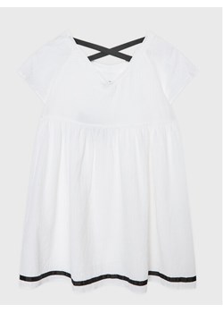 United Colors Of Benetton Sukienka letnia 4O9TCV013 Biały Regular Fit ze sklepu MODIVO w kategorii Sukienki dziewczęce - zdjęcie 181143495